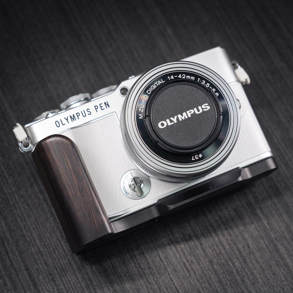 Iborrys Premium Solid Wood Camera Compatible with Olympus PEN with Dedicated Quick Release Plate and Premium Retro Natural Wood Handle Ebony Grip,