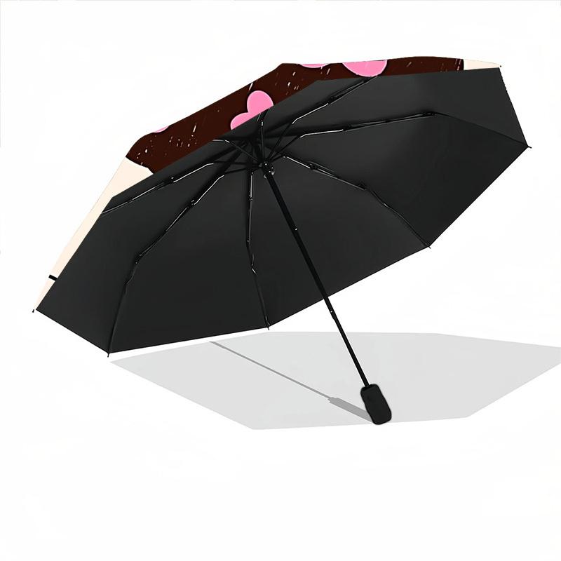 1pc Poodle, FloralAutomatic Open/close Folding Umbrella, Compact Portable Travel Umbrella, Perfect Birthday/Holiday, Cute Umbrella Y017