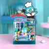 Sanrio Building Blocks Hellokitty Kuromi Bakery Dessert House Ocean Restaurant Shop Model Brick Desktop Display Adult Collection