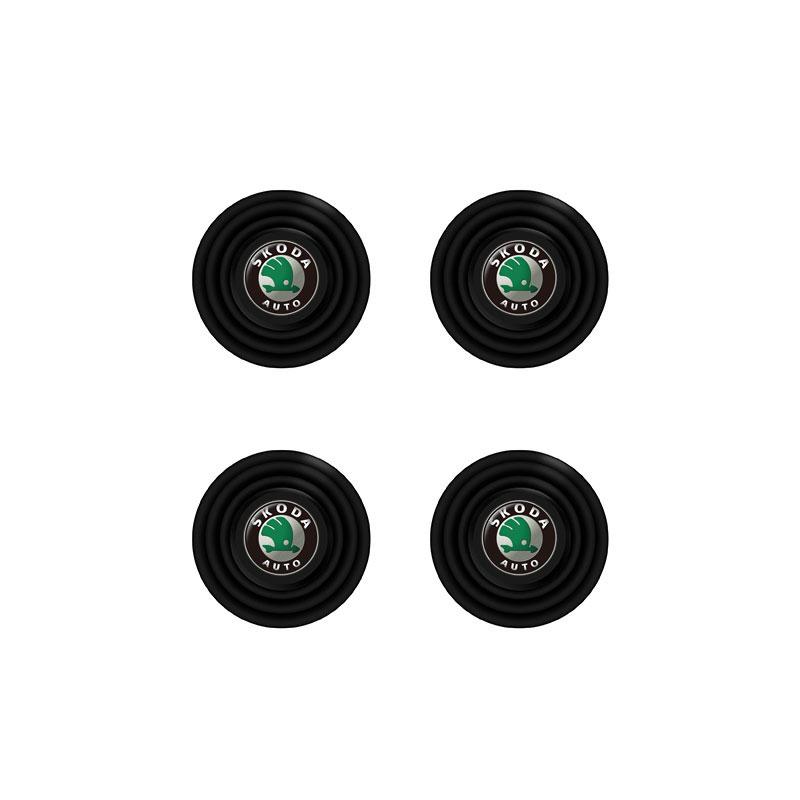 KITD7 Car Door Silicone Anti Shock Pad Trunk Buffer Gasket Stickers For Skoda Octavia 3 2 Superb 3 Kodiaq Fabia Kamiq Karoq Accessorie