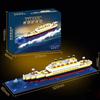 Kleinteiliger Baustein-Bauspielzeug Titanic Riesiger Junge Mädchen Puzzle Kreuzfahrtschiff Ziegelmodell-Bausatz Schreibtisch Geburtstagsgeschenk Kind