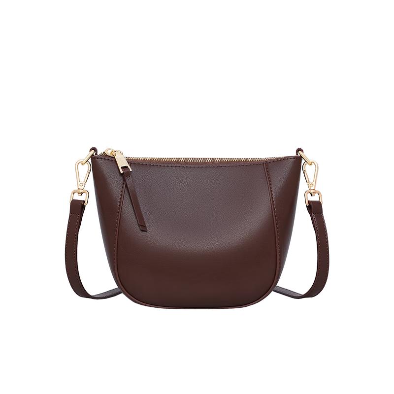 Viney Leather Dumpling Crossbody Bag