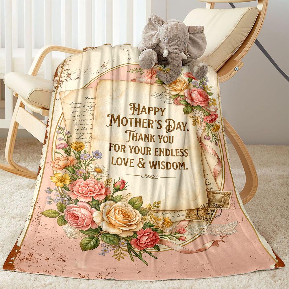 Mom's Heart And Love Blanket Suitable for Sofas,travel, Living Rooms Also a Good Gift for Friends and Family Suitable for All Seasons.