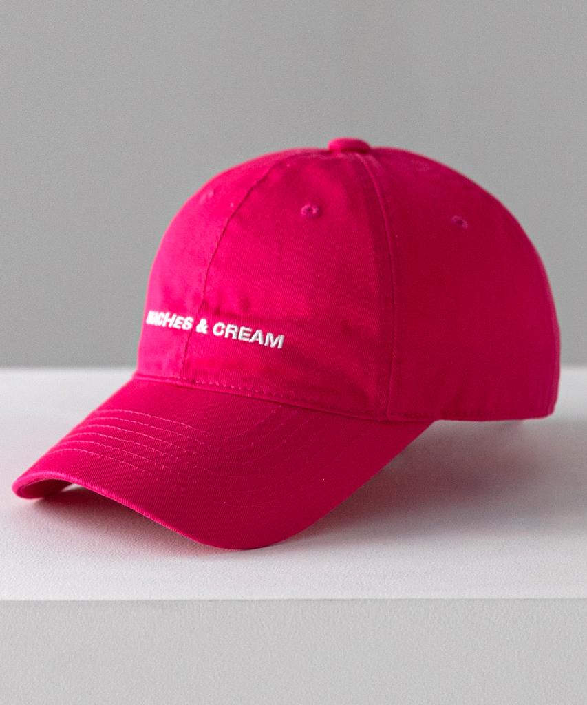 Bichiseuaenkeulim Small Logo Ball Cap-Hot Pink