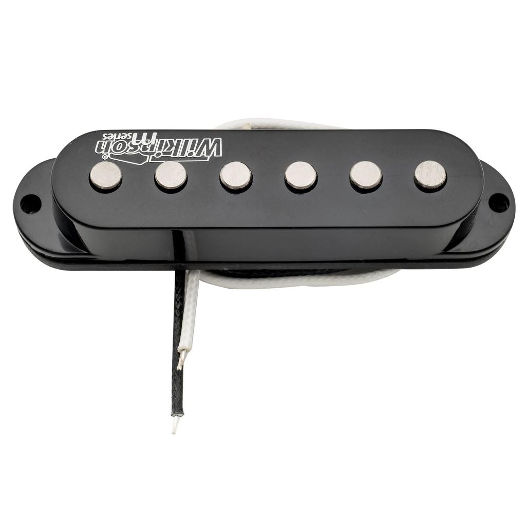 Wilkinson M Serisi Alnico 5 Stratocaster Sap Siyah Yüksek Çıkışlı Manyetik,