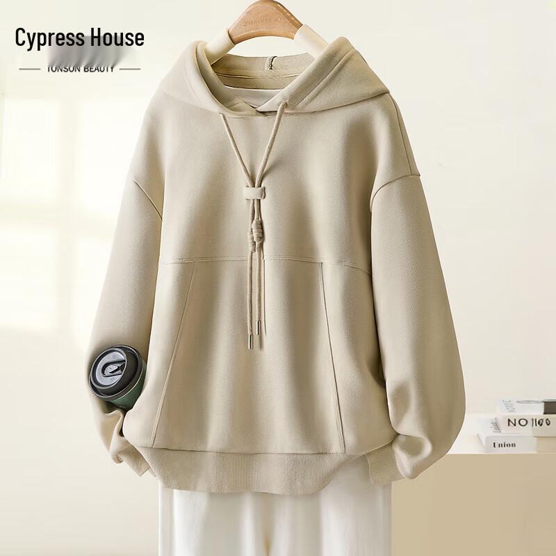 Women s Solid Hooded Loose Sweatshirt M