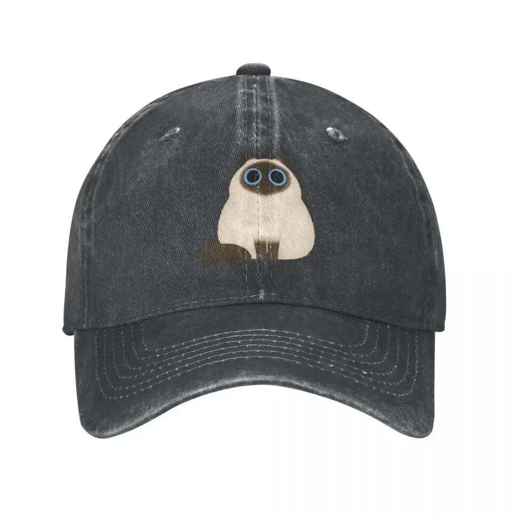 Himalaya Katze Baseballkappen Mode Verwaschene Denim Hüte Outdoor Verstellbare Kappe Sport Baseball Cowboyhut für Männer Frauen