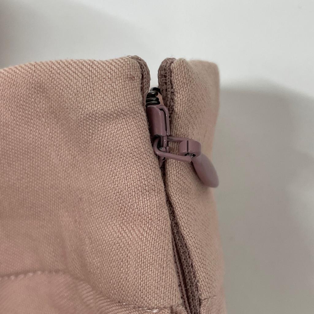 Ebure SLinen Cotton Twill Flare Skirt Long Skirt 36 pinkUsed