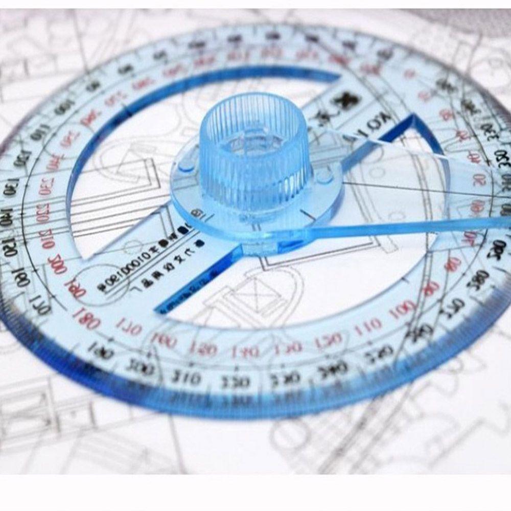 Durable Swing Arm Office Full Circle Math Goniometer Protractor Measuring Tools Pointer Angle Ruler