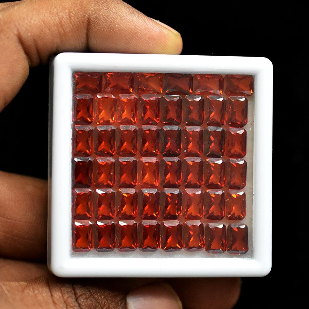 Natural Orange Sapphire Emerald Cut 2.4 Ct 7x5 Mm Certified Quality Stone Lot Nsc-264