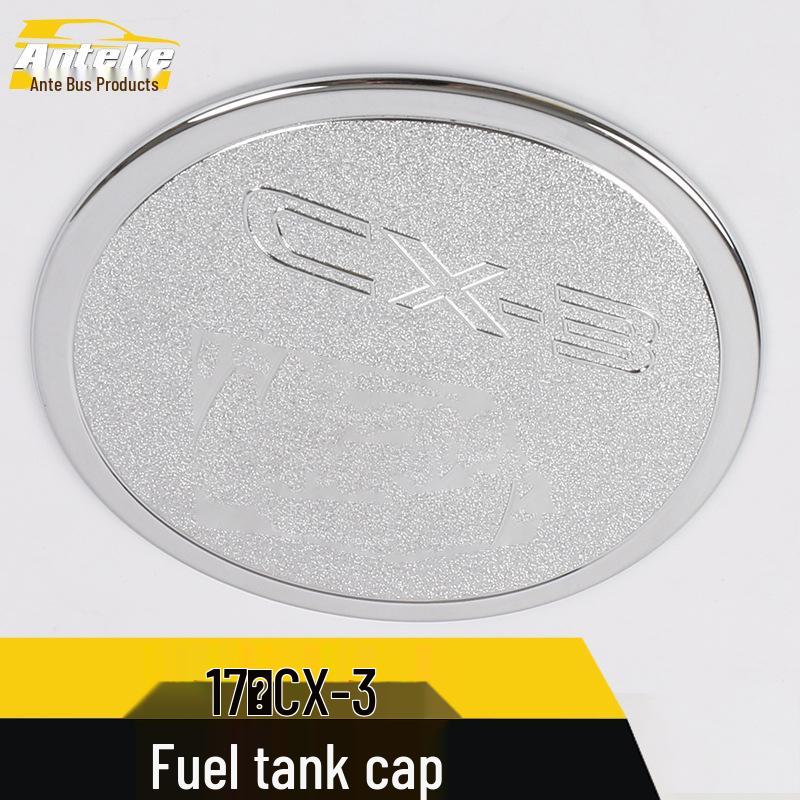 CX-3 Fuel Tank Cap Protective Decorative Sticker - Anti-Scratch Scuff Glitter Accessory for 2017 Models.