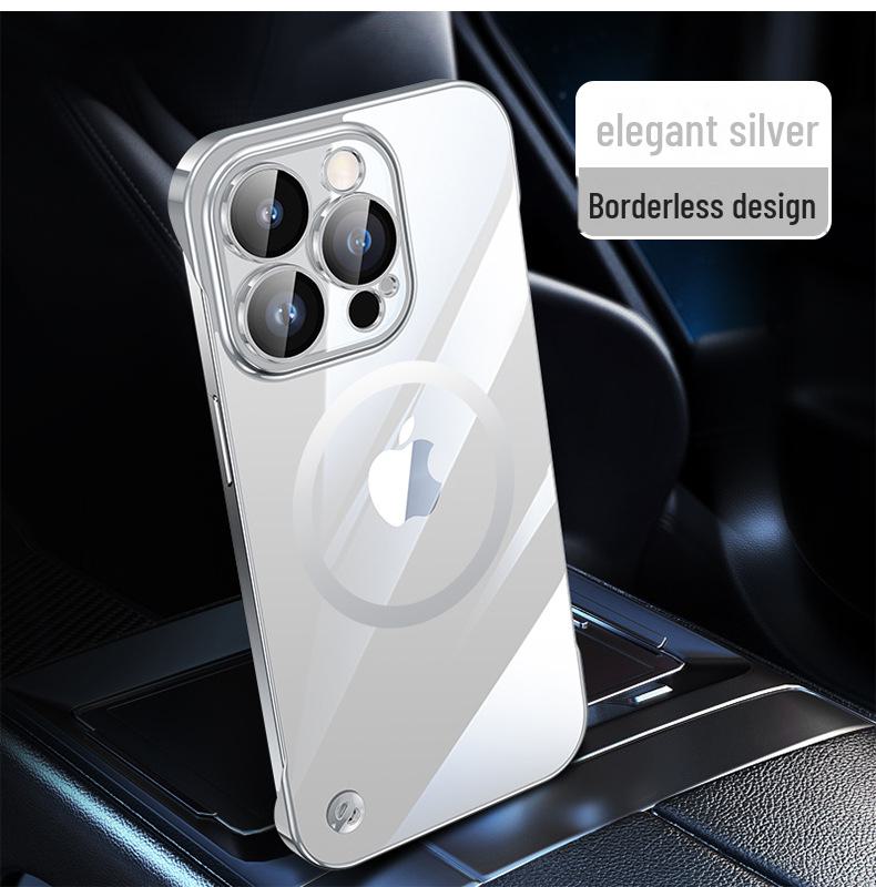 

Чехол Apple 14 ProMax без полей с гальваническим покрытием для iPhone 13 с беспроводной магнитной функцией Magsafe. 14 plus