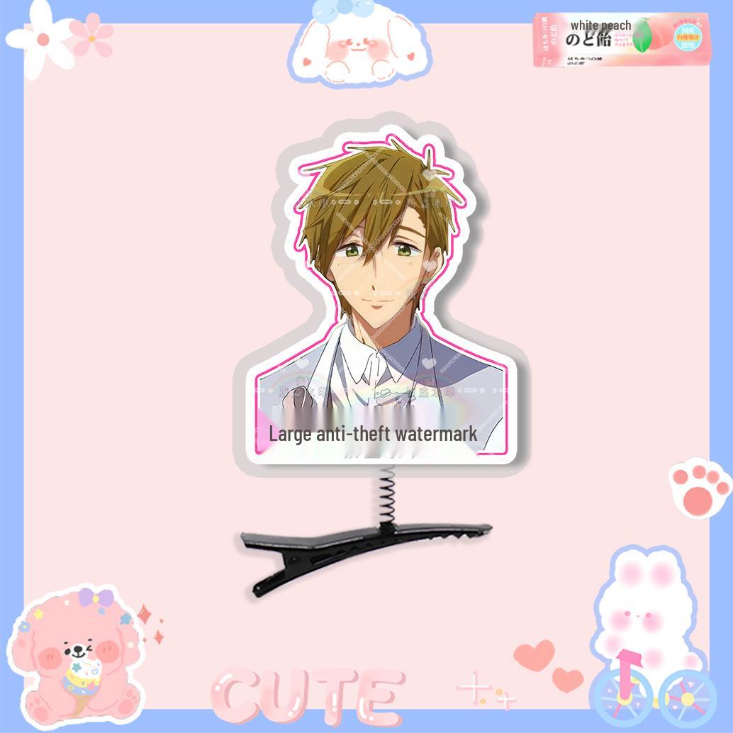 Free Men s Swimming Club Tachibana Makoto & Nanase Haruka 3D Spring Hair Clip Accessory