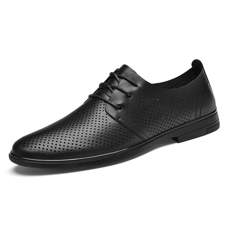 Lederschuhe Herren Sommer Leder atmungsaktiv Businesskleid Herrenschuhe Schnürschuhe vielseitig Freizeitschuhe Herren