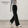 Mark Fairwhale Women's High-Waist Draped Wide-Leg Casual Pants