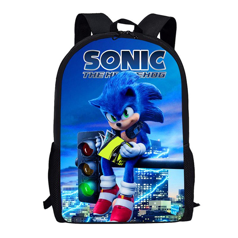 Sonic Kid, Elementary School Bag Children, Animation Cartoon Backpack