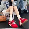 2025 Autumn New Red Flat-bottomed German Training Shoes Women's Retro Casual Sports Little White Shoes Versatile Lace-up Forrest Gump Shoes