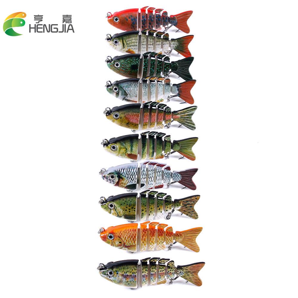 

HENGJIA 1 шт. Воблер рыболовная приманка 6segement 13G шарнирный жесткий пластик бионический бас щука рыболовные снасти