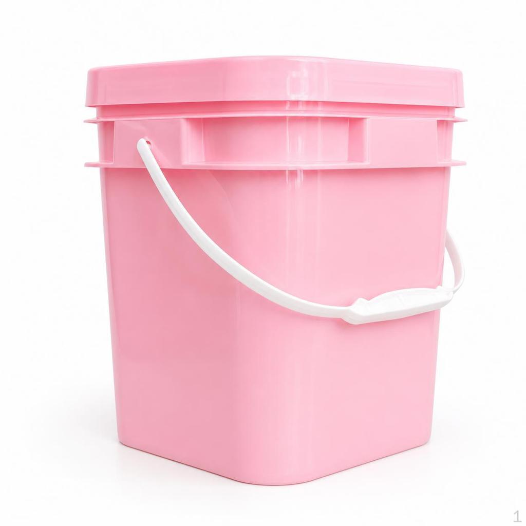 Thickened 5L Square Plastic Bucket for Washing Powder, Pet Food, and General Storage