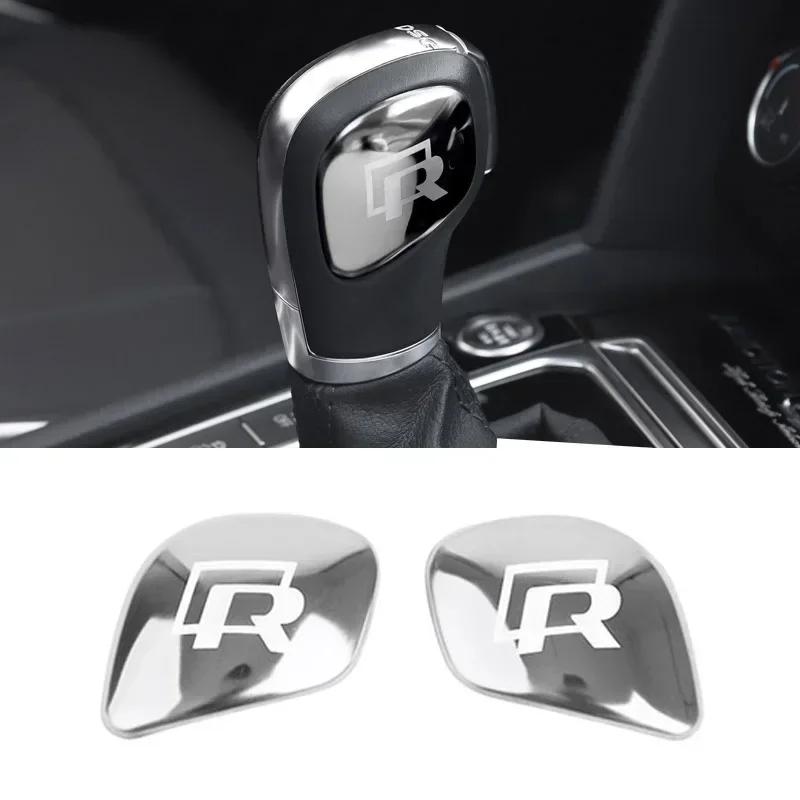 T23-Car Gear Head Shift Knob Handle Cover Trim Sticker For Volkswagen VW Golf Polo Tiguan Passat Touareg Magotan Touran Taigo Caddy