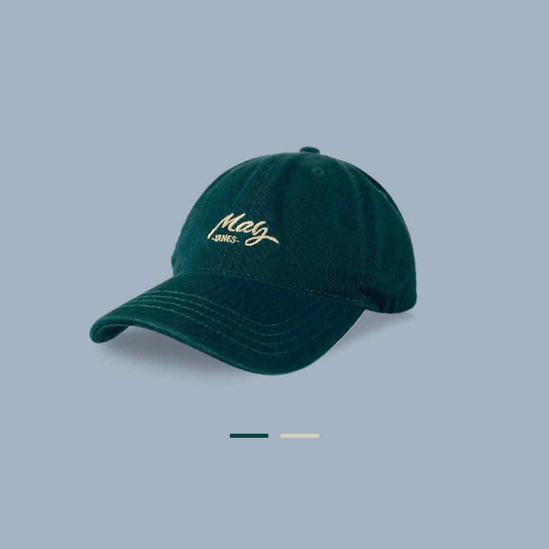 

Новая корейская бейсболка Весна и Осень Лето Женская Вышитая Универсальная Бейсболка Мужская Повседневная Маленькая Солнечная Шляпа, Подчеркивающая Лицо Adjustable