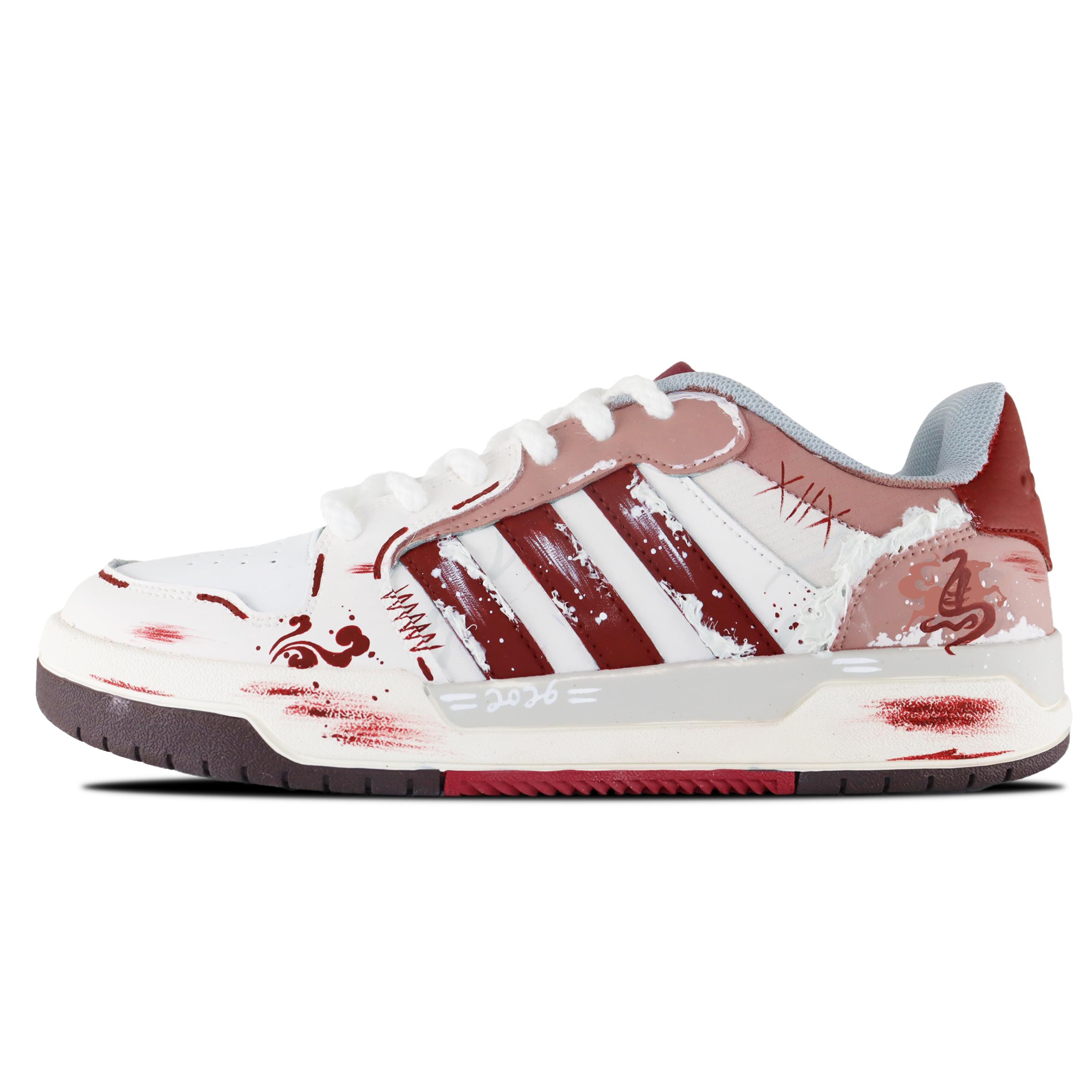 Adidas Neo Entrap Blessing Arrives, Space Of Anxiety, Horse Year CNY Leather Abrasion Resistant Abrasion Resistant FW3462(Team1551-) 37⅓