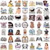 50 Cartoon Readings Bookish Doodle Stickers Decorate Guitar Notebook Suitcase DIY Waterproof