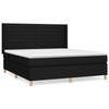 Maison Exclusive - Sommier à lattes de lit avec matelas Noir 160x200 cm Tissu