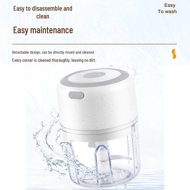 Compact Wireless Electric Garlic Chopper - Multi-functional & Automatic Cooking Masher