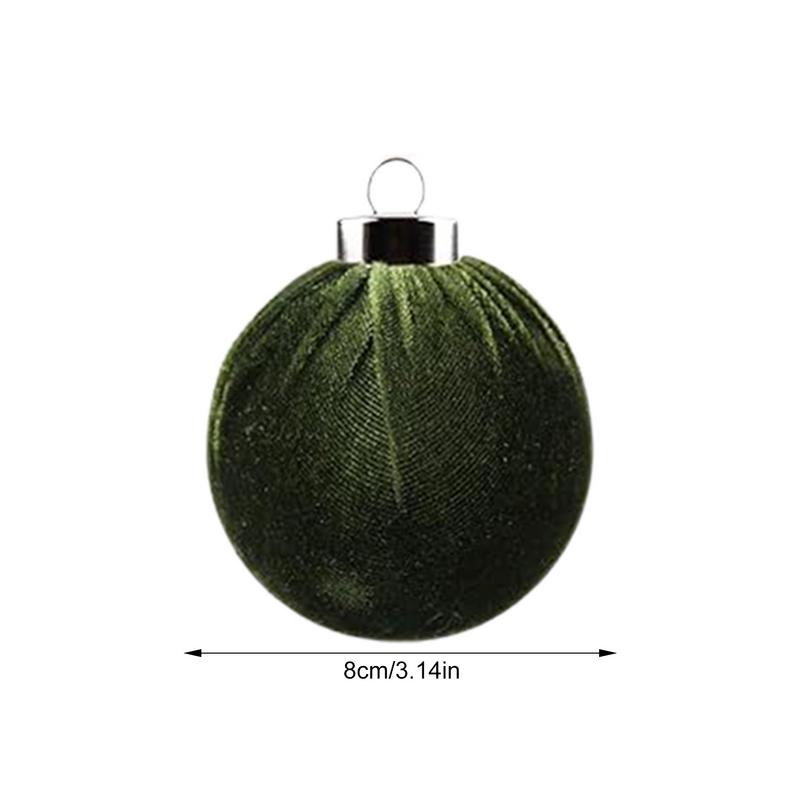 Christmas Balls Ornaments 3.1inch Flocking Globes Set Christmas Ball Decorations For Home Workplace Dance Party Yard Indoor