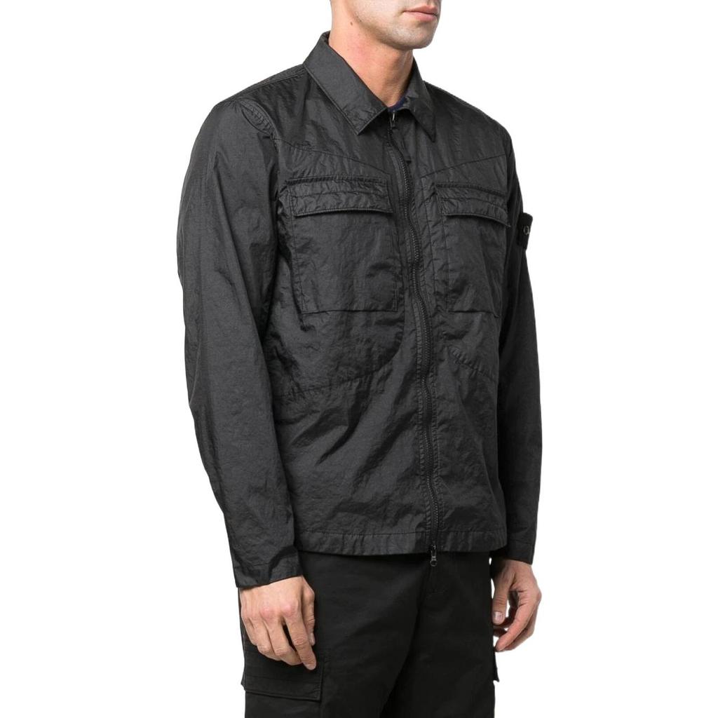 Stone Island Membrana 3L TC Overshirt Black Men Tops 761510323-V0029