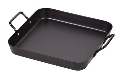 PEARL METAL Izgara Tavası Siyah 25 x 25cm IH veya gazla kullanılabilen demir kare plaka HB-4514