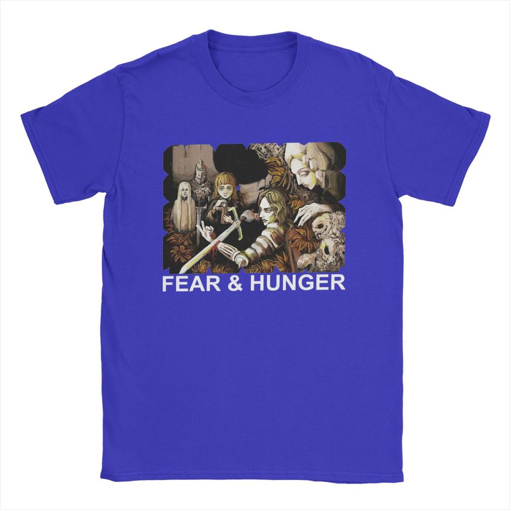 Fear And Hunger T-Shirts Men Novelty Pure Cotton Tees Crewneck Short Sleeve T Shirts Original Clothing