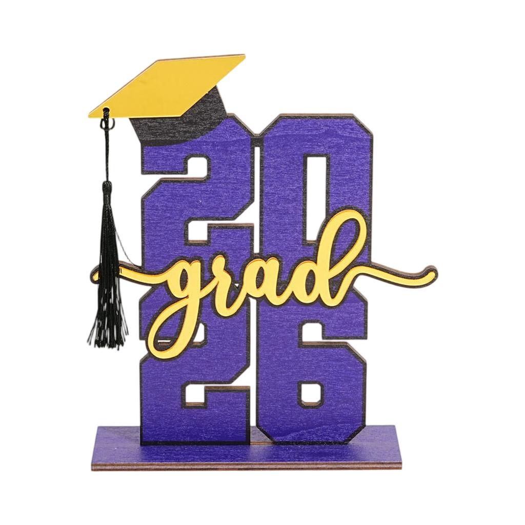 Three Dimensional 2026 Graduation Wooden Holiday Decoration Ornaments Graduation Gifts