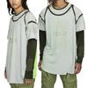 Nike ISPA Round Neck Fake Two-Piece Long Sleeve T-Shirt Unisex Tops Light-Silver Red-Cedar Crocodile-Skin FB2705-034