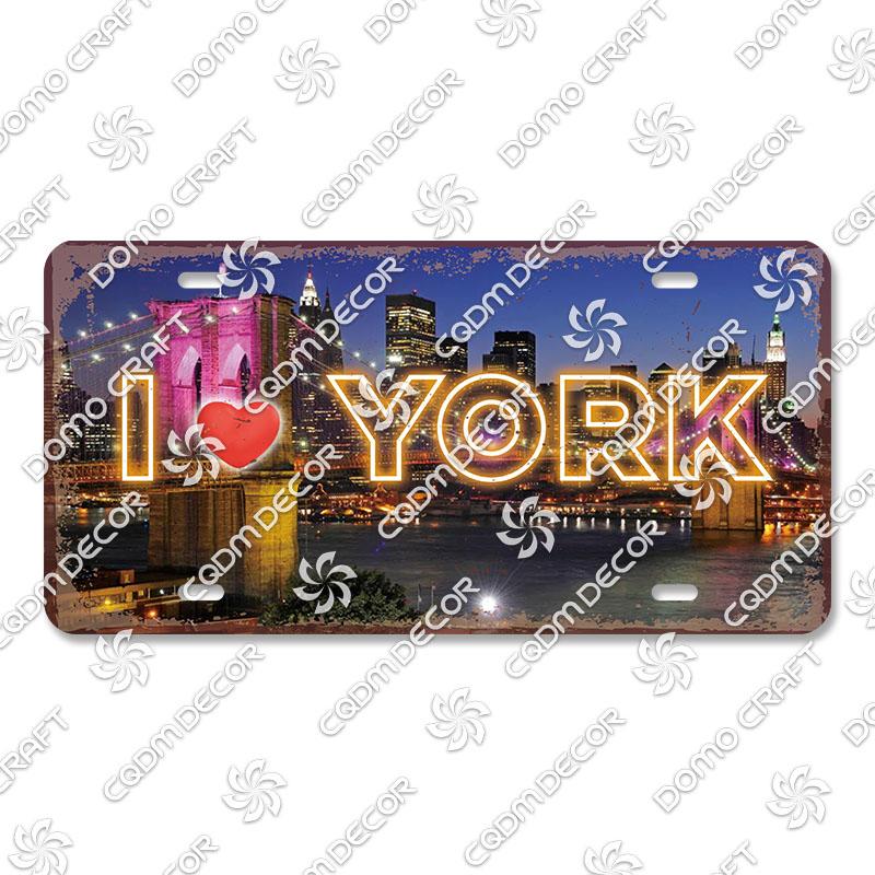 National Tourist City Plaques Metal Plate London Hawaii Venice Retro Metal Tin Signs Wall Decor Garage Car Club Living Room Home