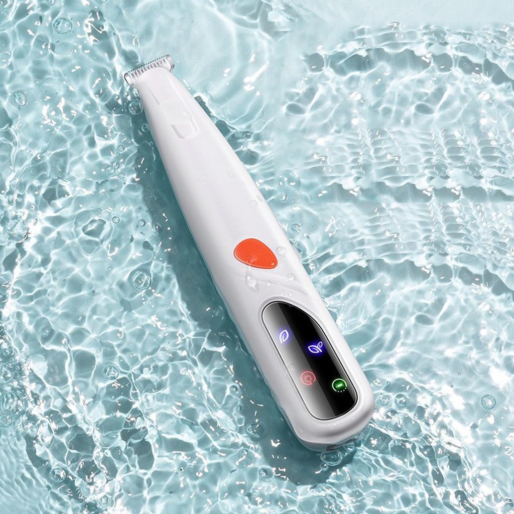 Pet Hair Trimmer for Paw Hair Grooming Waterproof Electric Pet Hair Clipper with LED Light Rechargeable Cordless Grooming Tool for Dogs and Cats