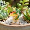 DIY Fairy Garden Accessories Resin Frog On Mushrooms Figurine Micro Landscape Bonsai Ornament Small Ornaments for Moss Waterproof Miniature