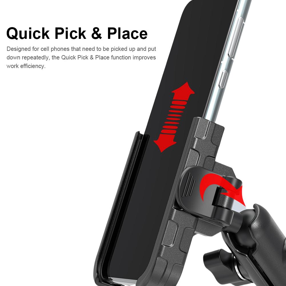 1-2PCS Aluminum Alloy Motorcycle Navigation Phone Mount Anti-Shake Adjustable Motorcycle Cellphone Holder for Motorcycle