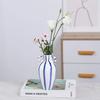 European Style Ceramic Amphora Striped Vase Hydroponic Flower Arrangement Container Living Room Dining Table Floral Vase Gifts