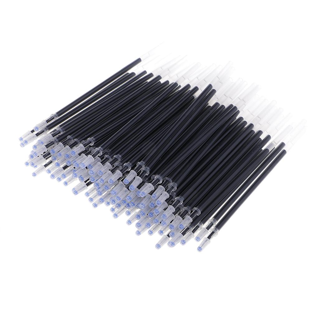 

100pcs Ballpoint Pen Refills 0.5mm Needle Tip Gel Black Blue Red Ink Refills