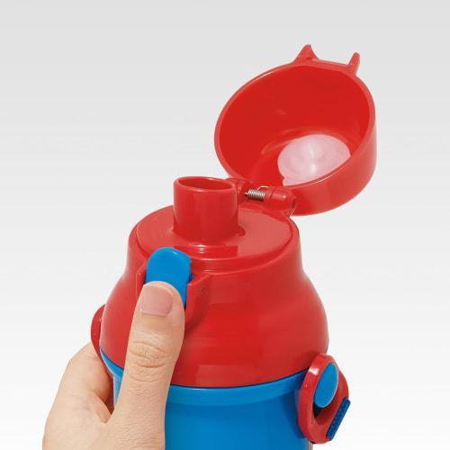 Skater Children's Plastic Water Bottle 480ml One Push Open/Close Antibacterial Child Friendly Lightweight Antibacterial Treatment Made in Japan Spider