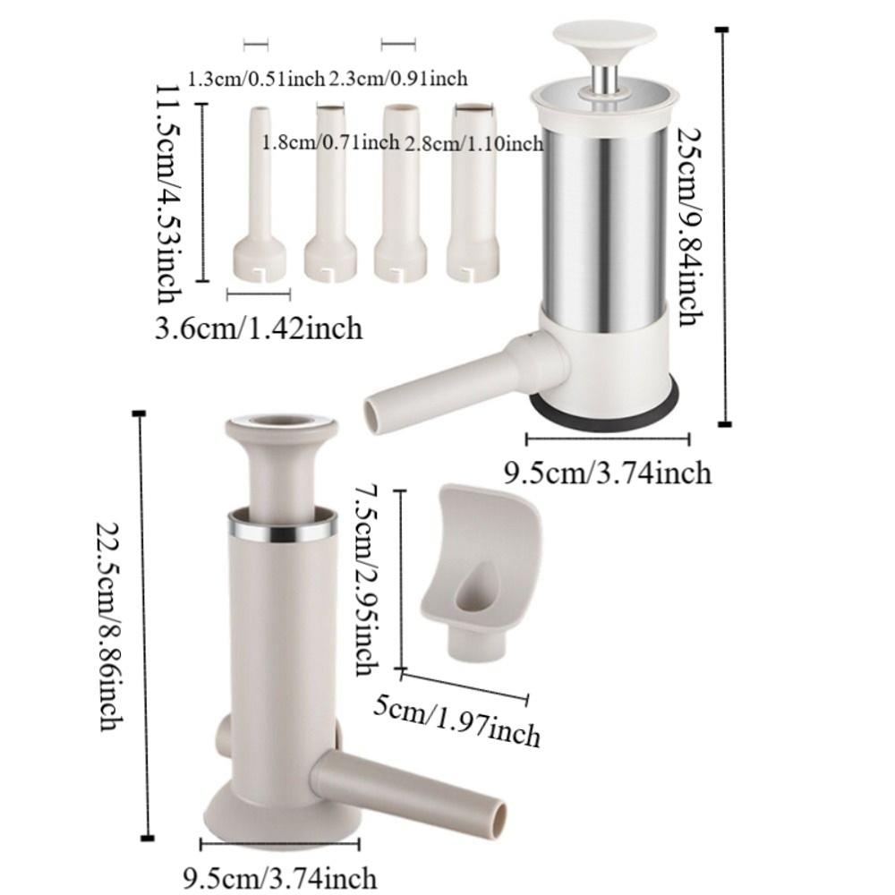 Stainless Steel Sausage Maker Press Type Meat Ball Mold Practical Sausage Filler  Home