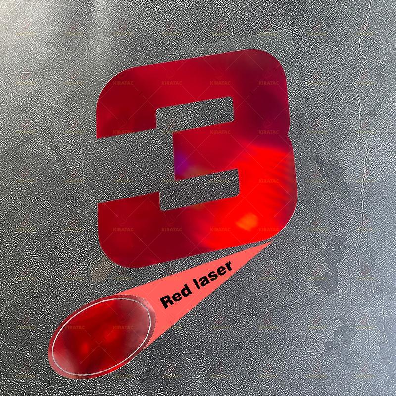 1pc Red Laser Number 0-9 Motorcycle Stickers Waterproof for Fairing Helmet Scooter Bicycle Frame Top Tube Universal Vinyl Decals