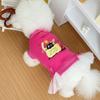 Pet Hoodie Dopamine Dog Pullover Hoodie Warm Thick Cartoon Print Pet Puppy Skirt Breathable Soft Dog Clothing Autumn Winter