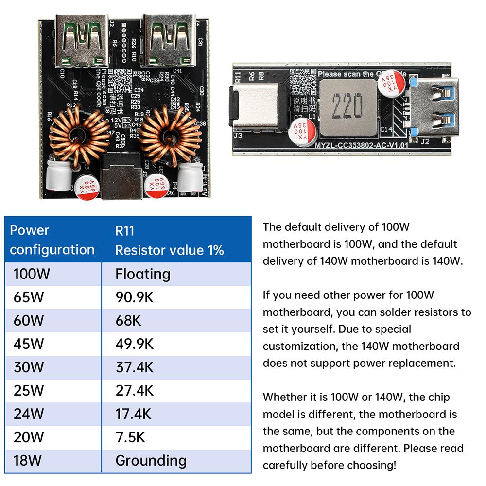 140W All Protocol Fast Charging Module 1/2 Channel Super Fast Charging Protection Board Support PD QC AFC FCP VOOC Fast Charging