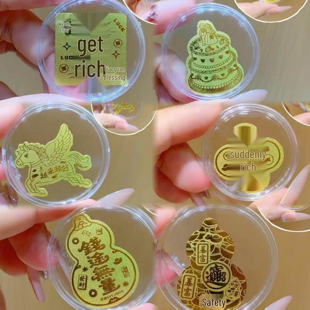 999 Pure Gold 'Get Rich' Phone & Fridge Stickers - Hot Selling Gift