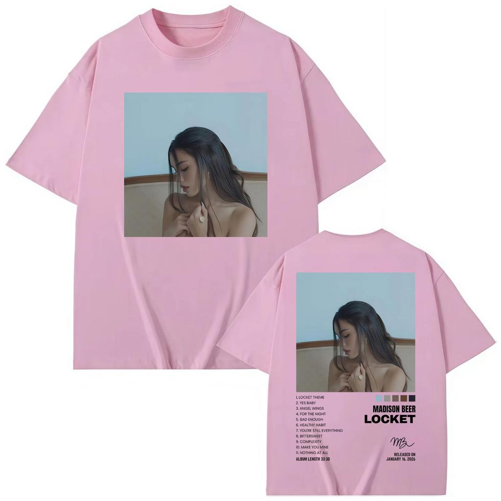 Madison Beer Locket Album Graphic T Shirts Men Women High Quality Fashion Oversized T-shirt Summer Short Sleeve T-shirts