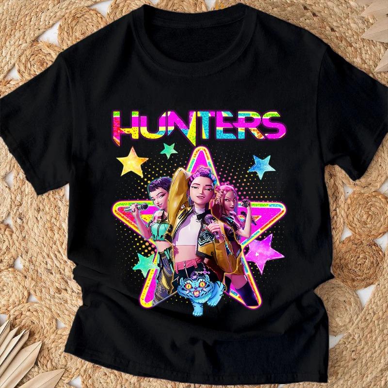 Saja Boys T shirt 2026 New Summer Casual Boys Girls Short Sleeve Tops Anime Kpop Demon Hunters Kids T-shirts Children's Clothing