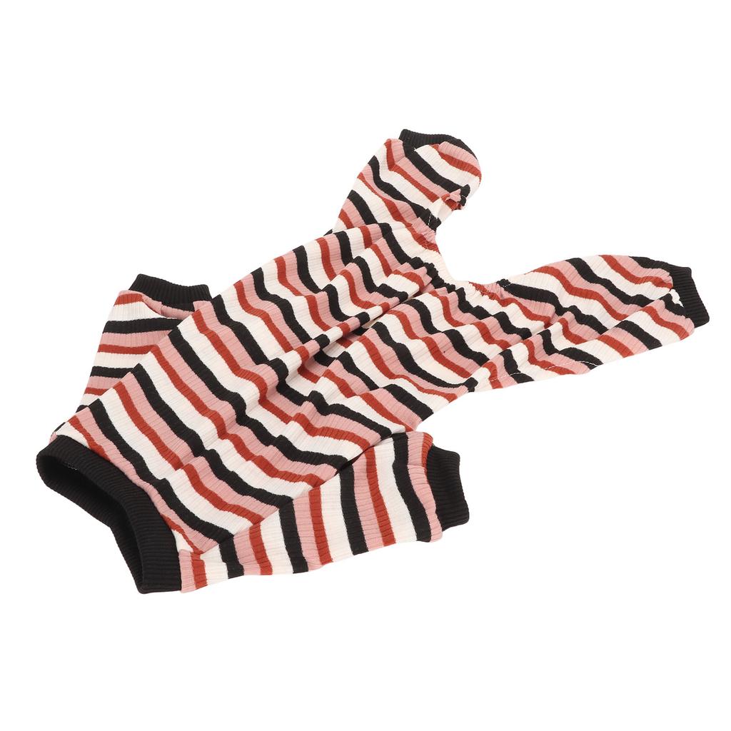 Striped Dog Pajamas Classic Lightweight Warm Comfortable Stretchy Dog Clothes Jumpsuit for Spring S